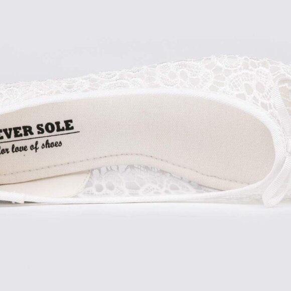 Women's Crochet Flat Shoes Breathable Lace Ballet Slip-On Comfort - Picture 4 of 7